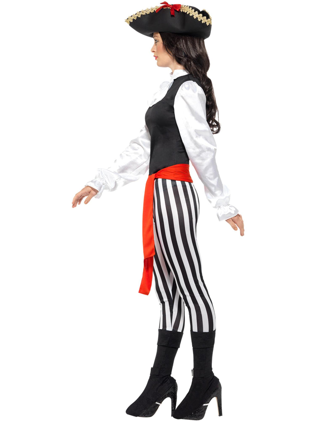 Pirate Lady Costume, with Top, Black 3