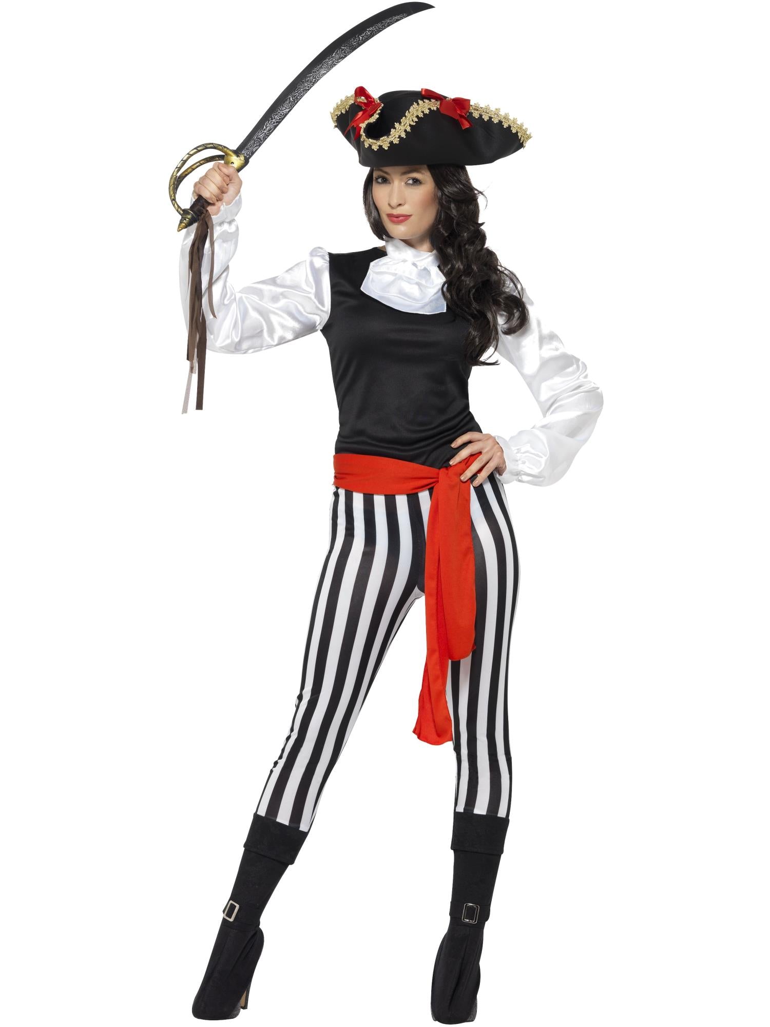 Pirate Lady Costume, with Top, Black 1
