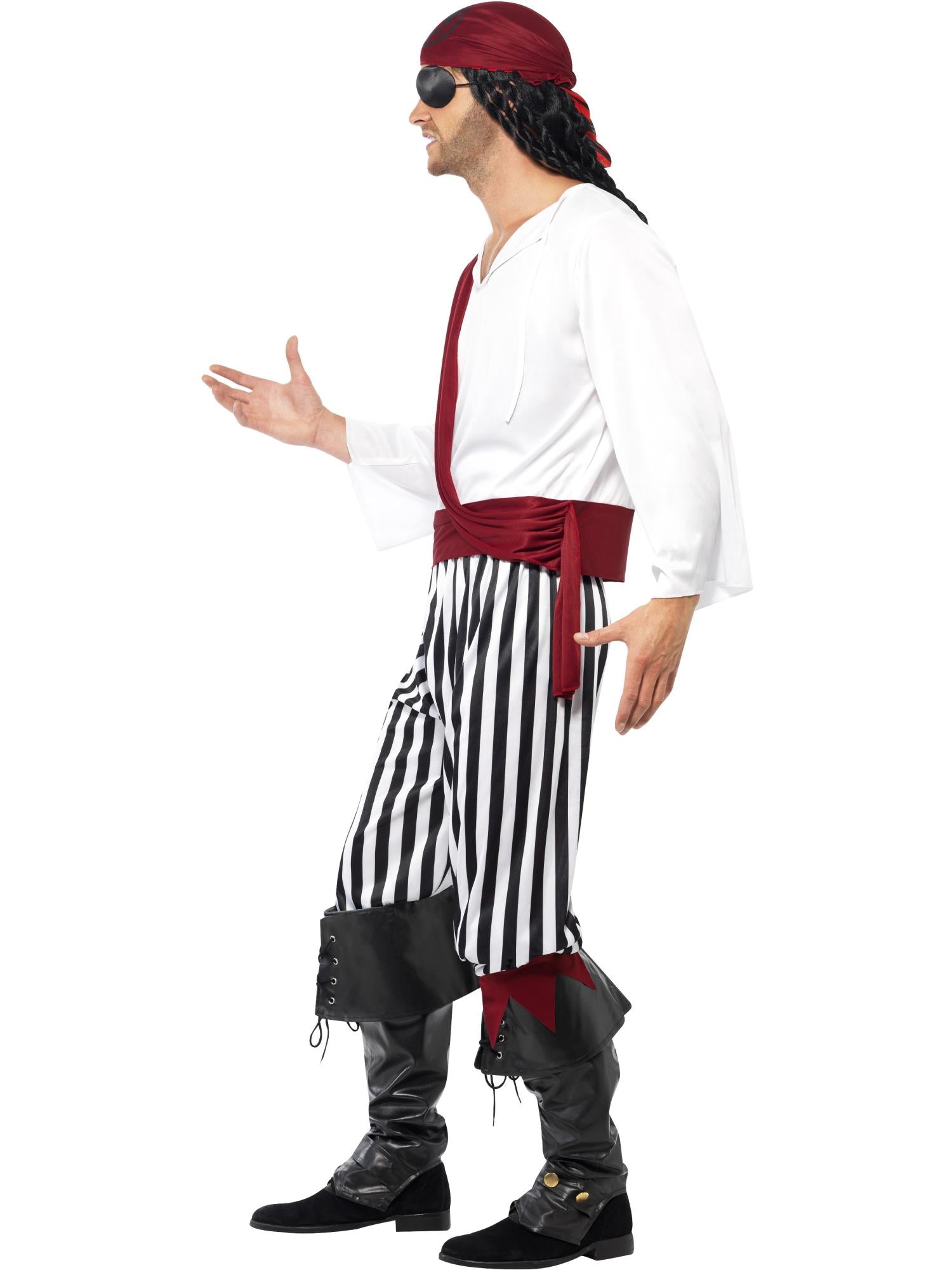 Pirate Man Costume, Black & White 3