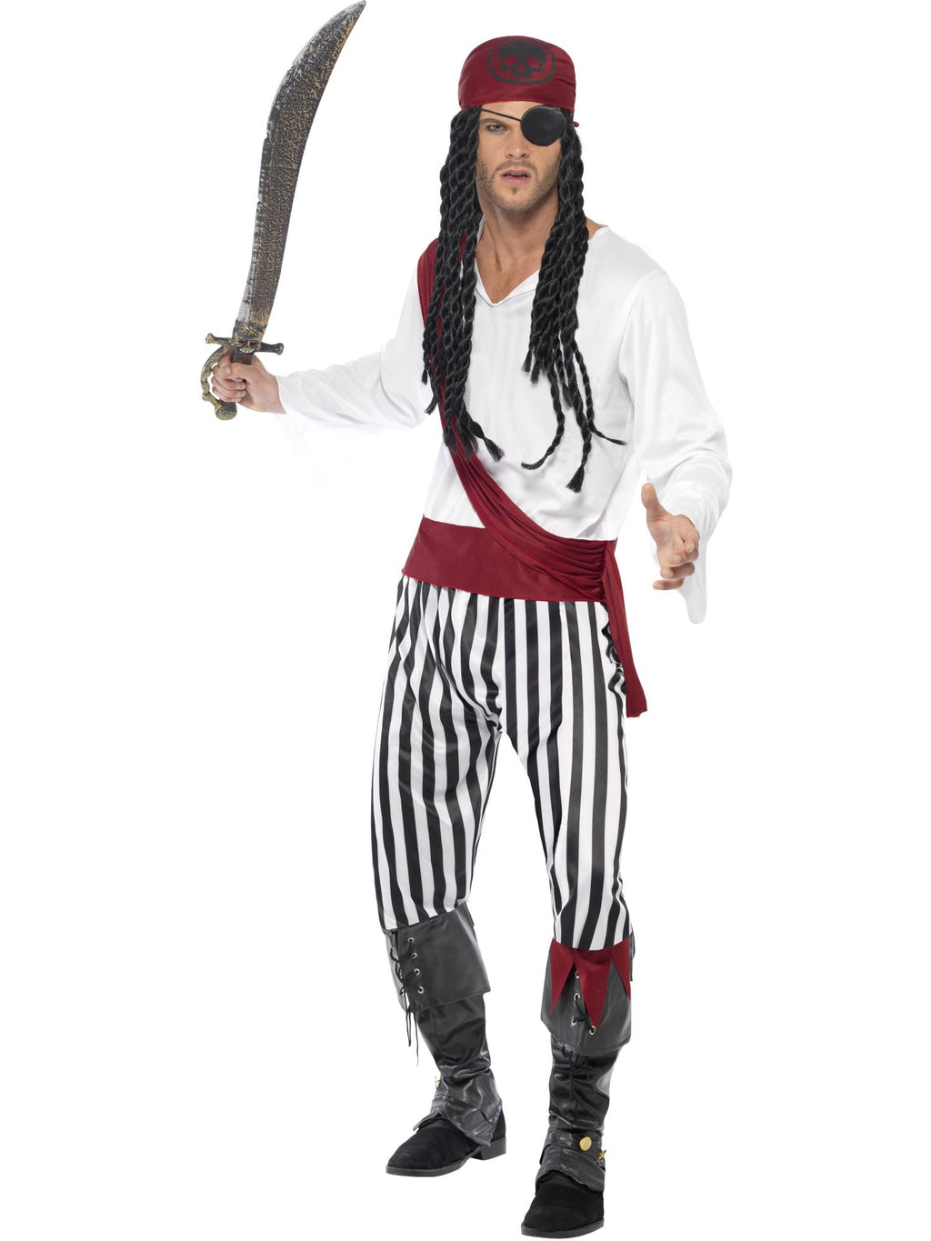 Pirate Man Costume, Black & White 1