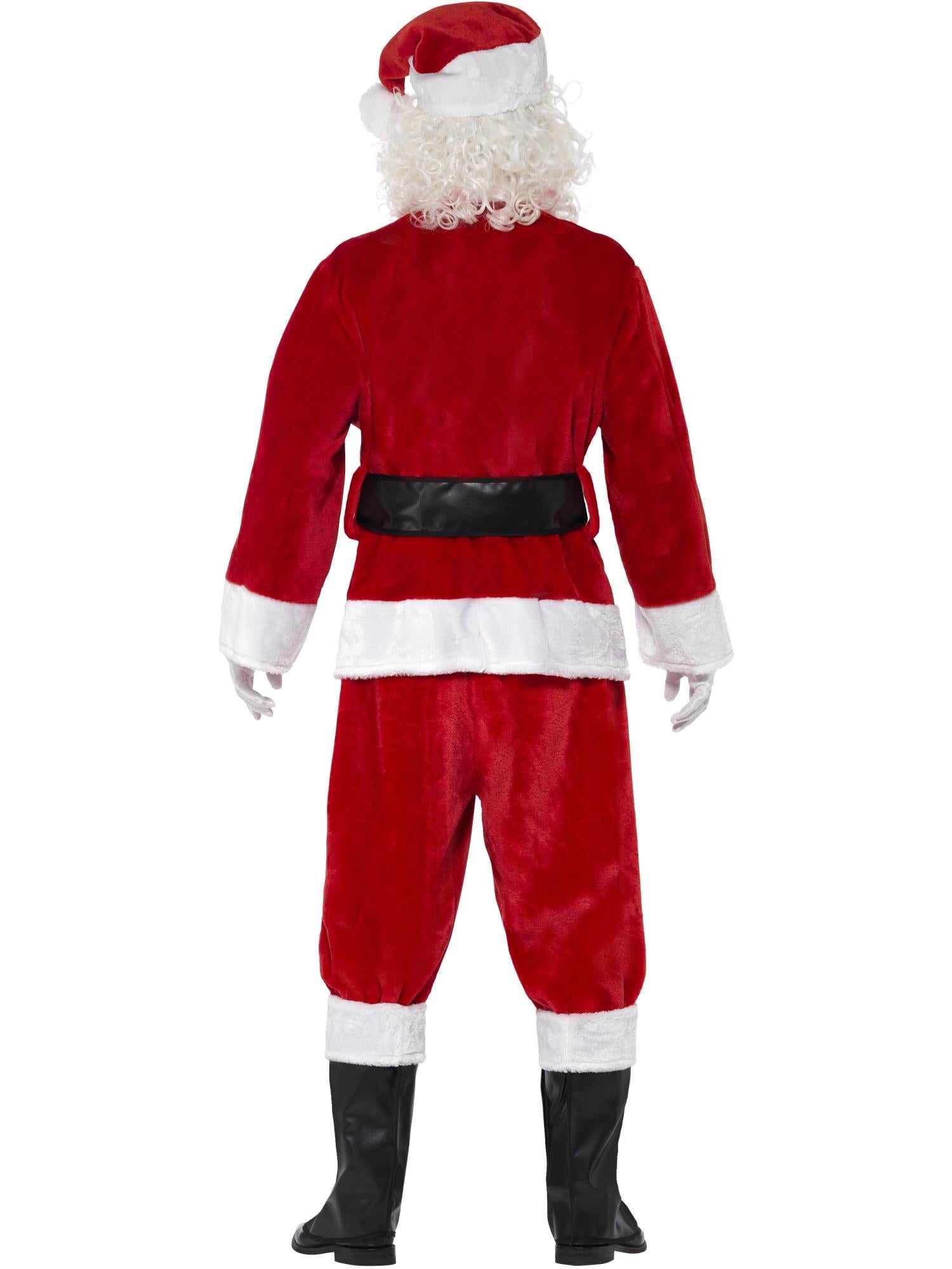 Deluxe Santa Costume & Hat, Red 2