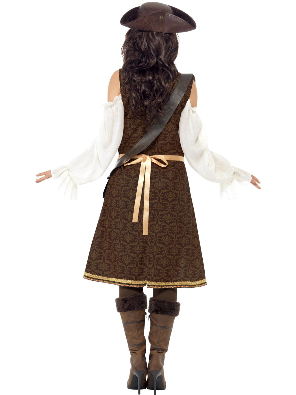 High Seas Pirate Wench Costume, Brown 2