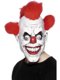 Clown 3/4 Latex Mask, Red & White 1