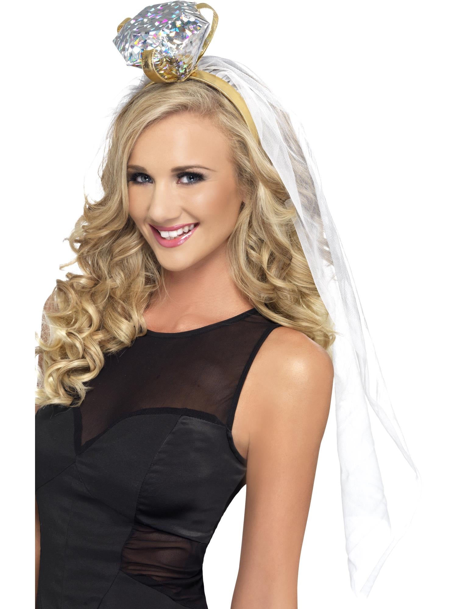 Hen Night Ring Headband, White 1