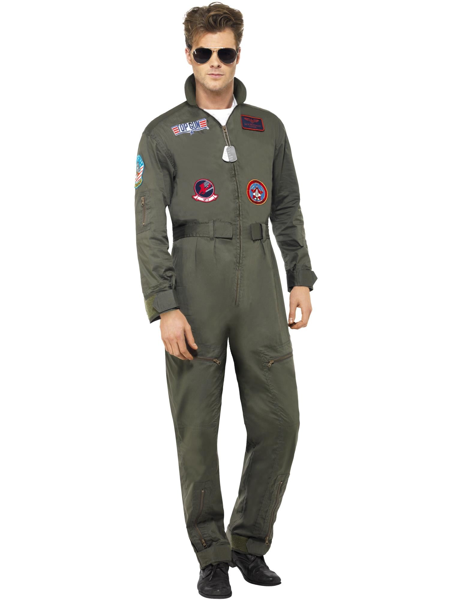Top Gun Deluxe Male Costume, Green 1