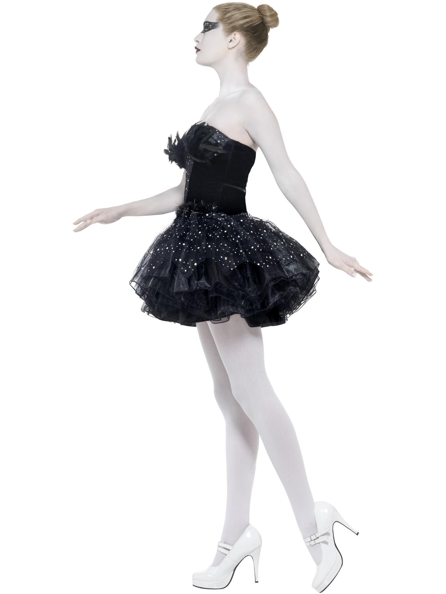 Gothic Swan Masquerade Costume, Black 3