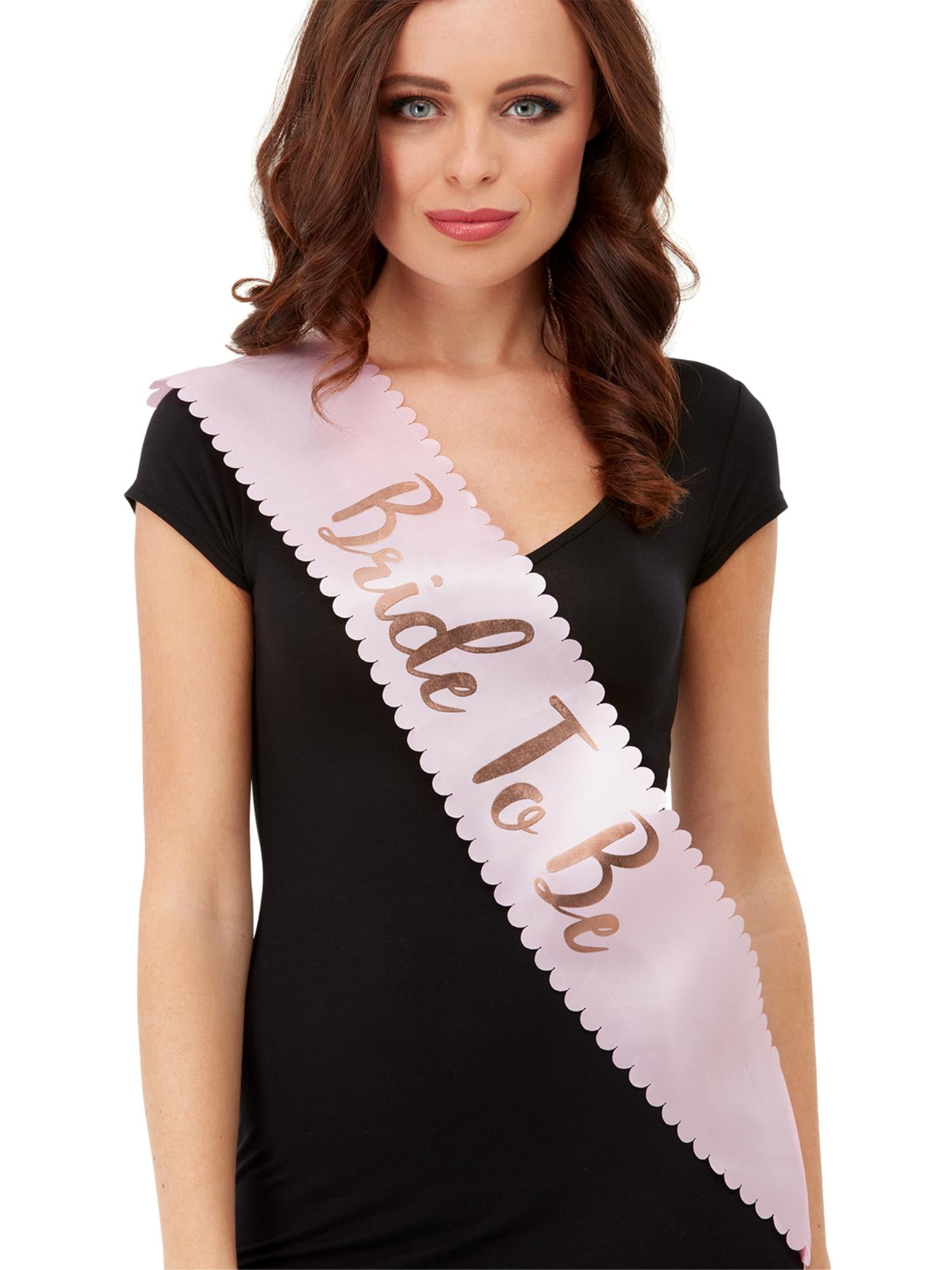 Bride To Be Sash, Pink & Gold 1