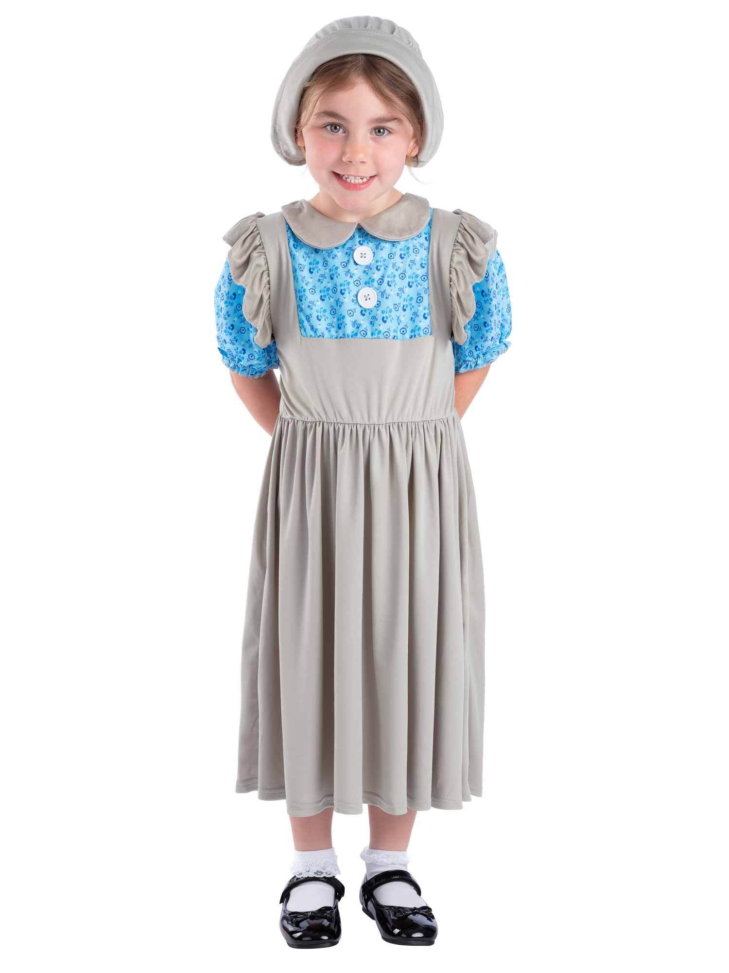 Victorian School Girl Costume, Grey 1