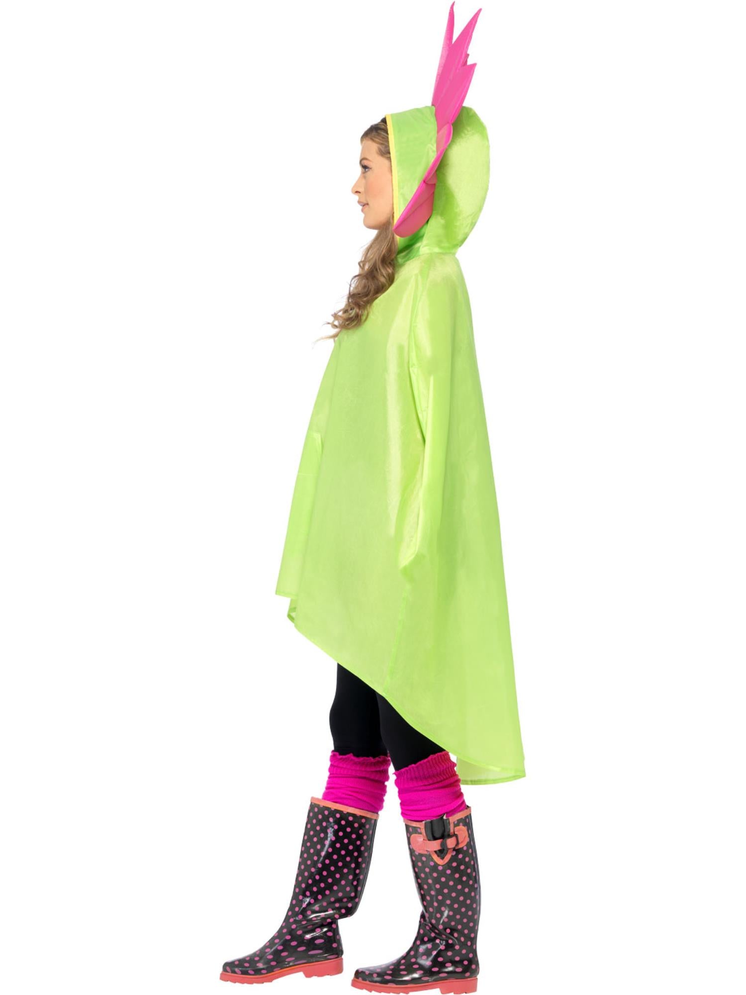 Flower Party Poncho, Green 3