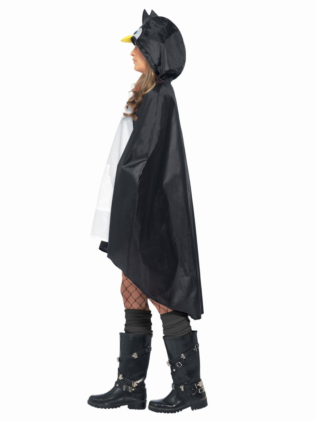 Penguin Party Poncho, Black & White 3
