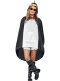 Penguin Party Poncho, Black & White 1