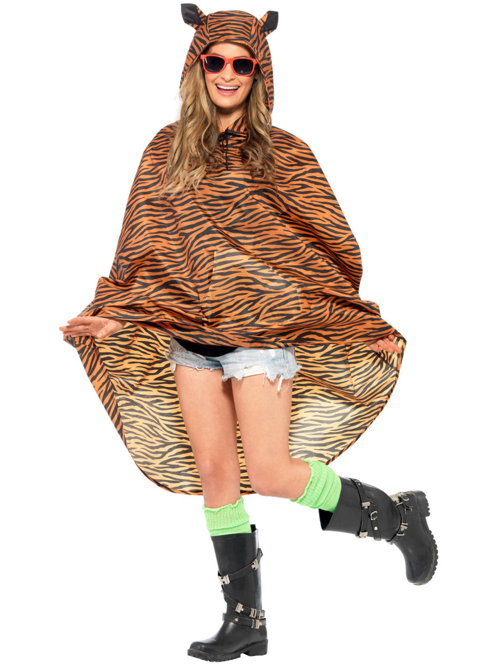Tiger Party Poncho, Tiger Print 1