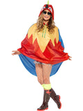 Parrot Party Poncho, Red 1