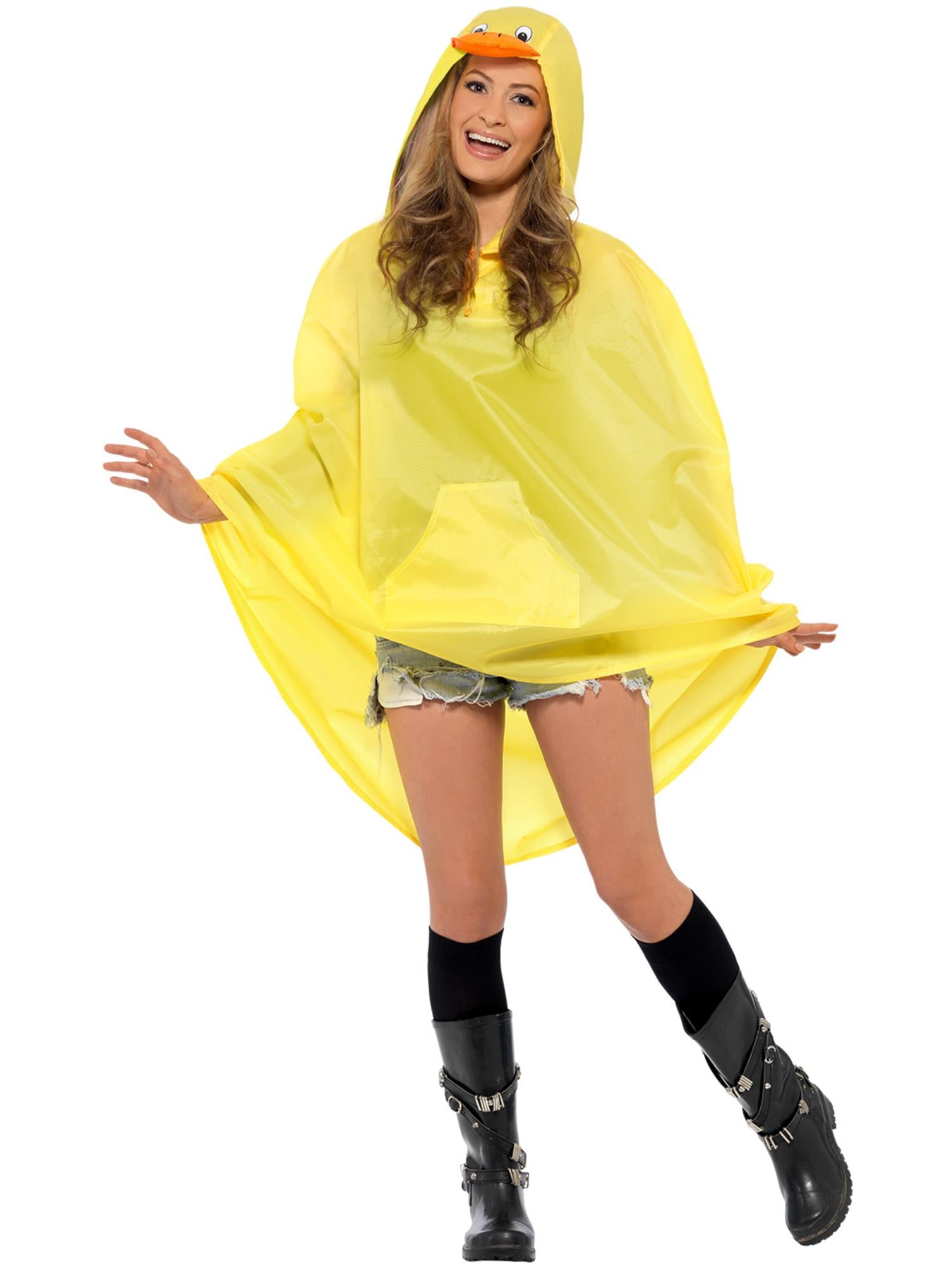 Duck Party Poncho, Yellow 1