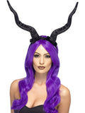 Demon Horns Headband, Black 1
