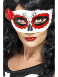 Mexican Day Of The Dead Eyemask, White & Red 1
