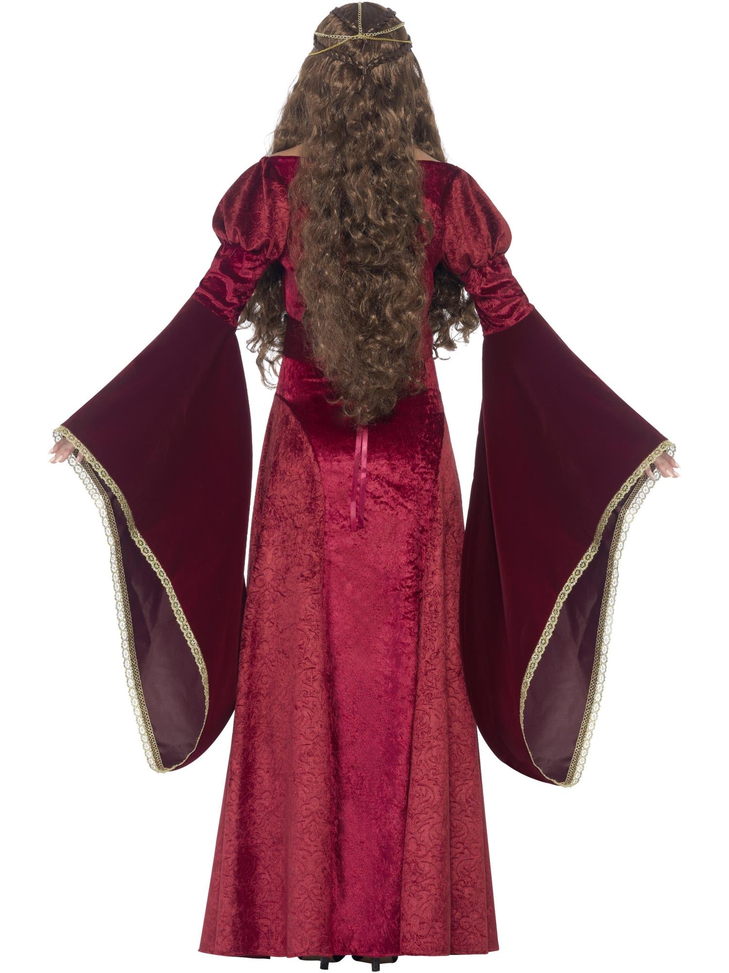 Deluxe Medieval Queen Costume, Red 2