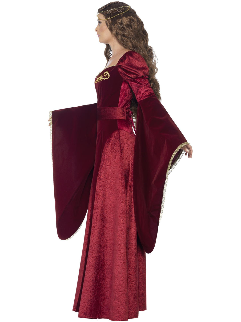 Deluxe Medieval Queen Costume, Red 3