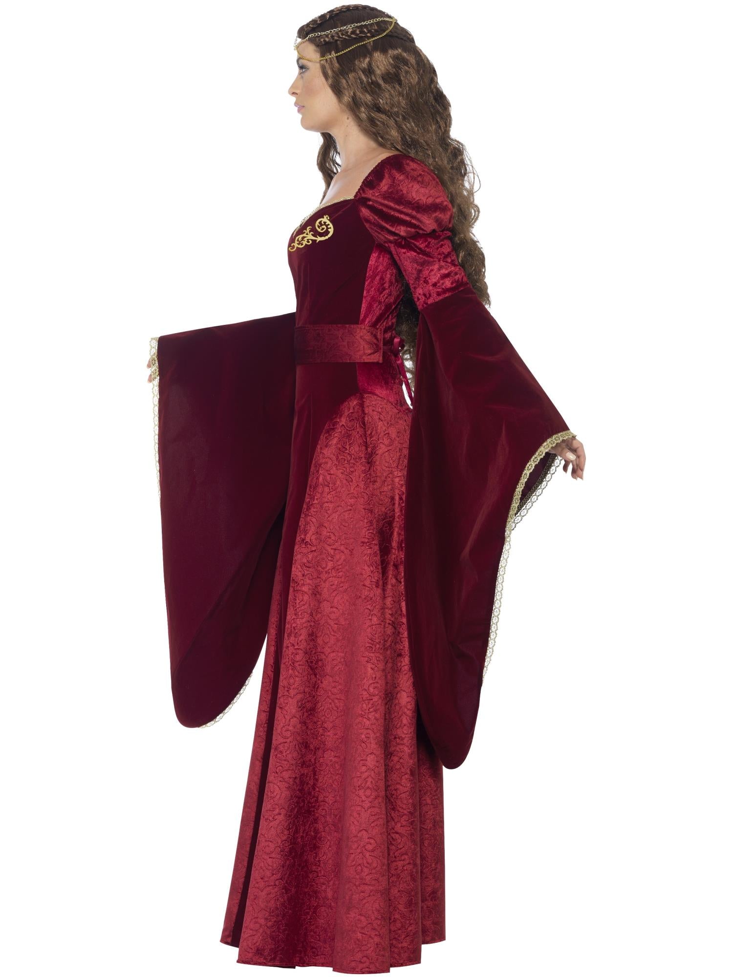 Deluxe Medieval Queen Costume, Red 3