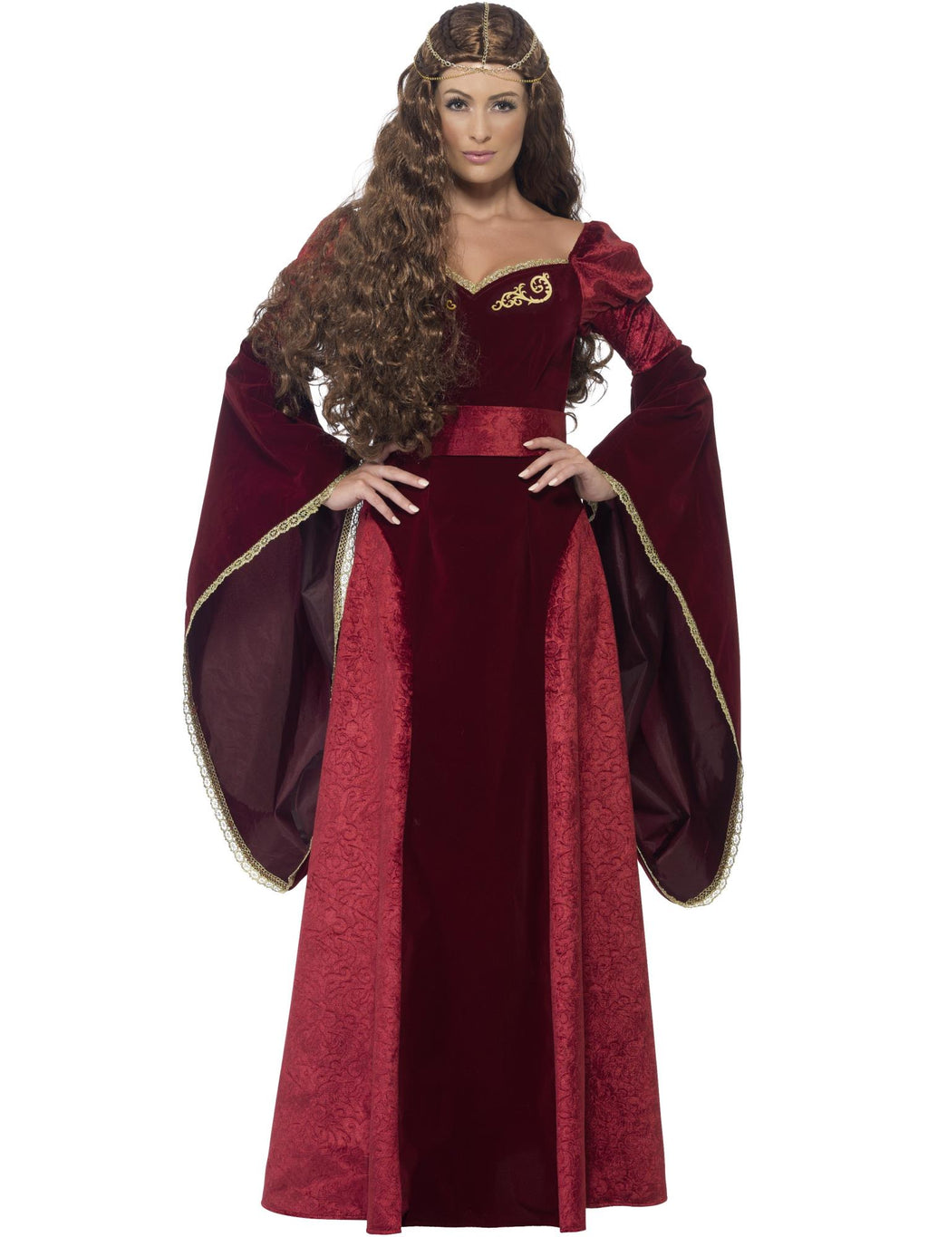 Deluxe Medieval Queen Costume, Red 1