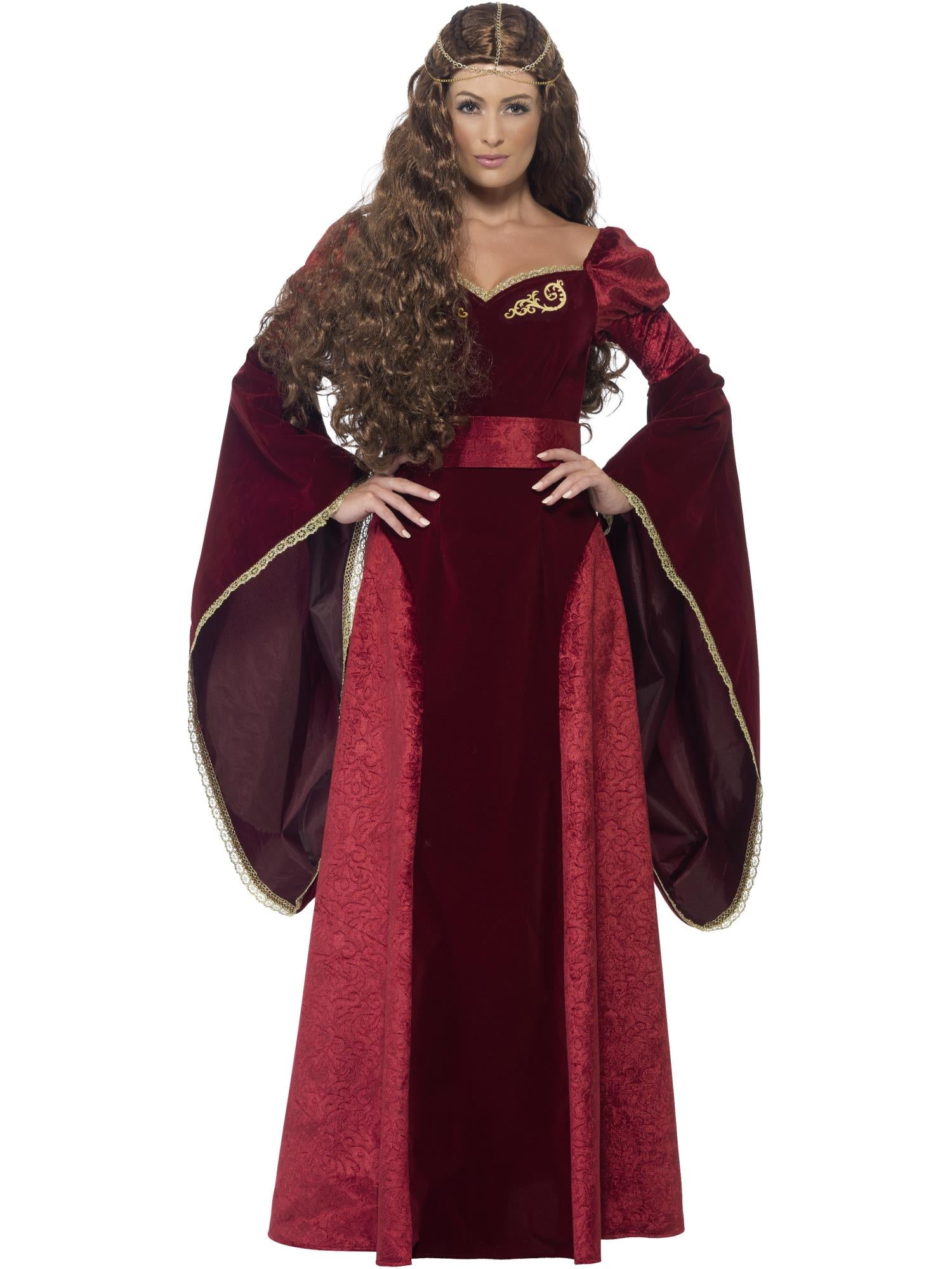 Deluxe Medieval Queen Costume, Red 1