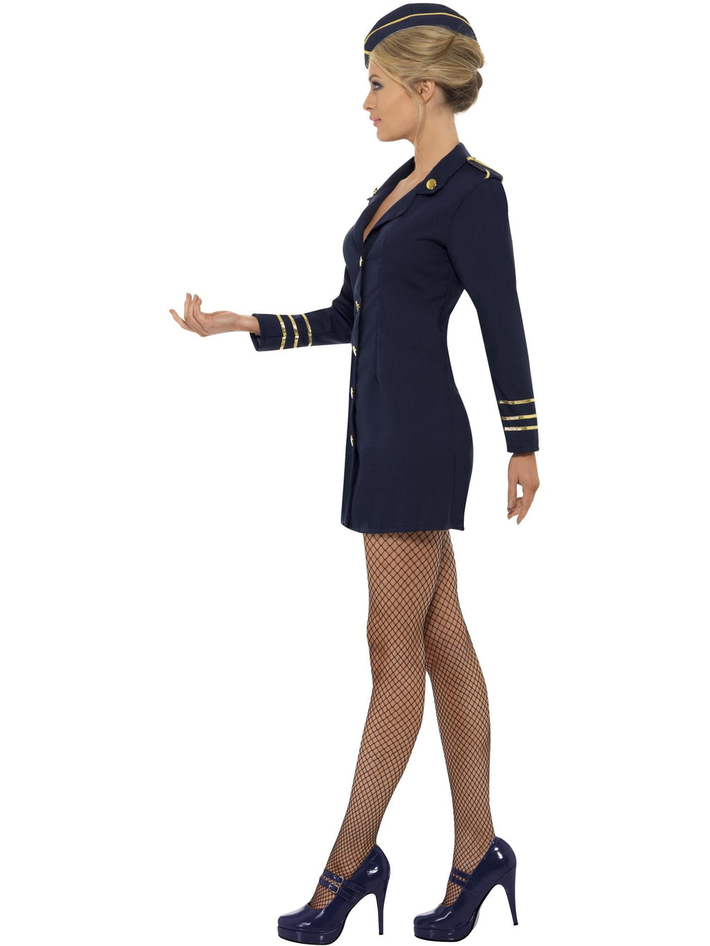 Flight Attendant Costume, Navy Blue 3