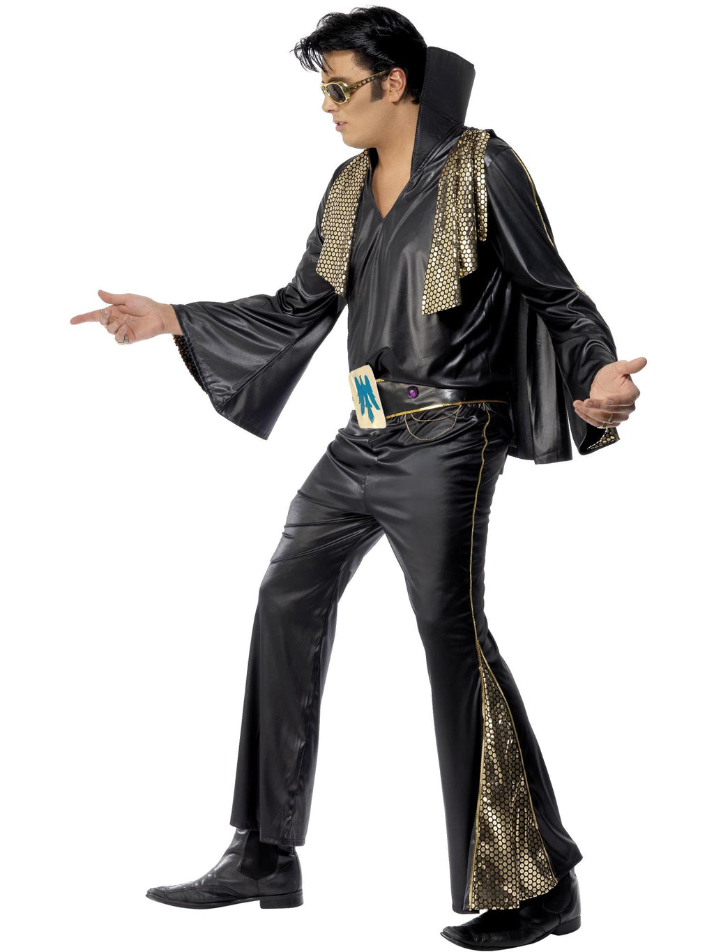 Elvis Costume, Black & Gold 3