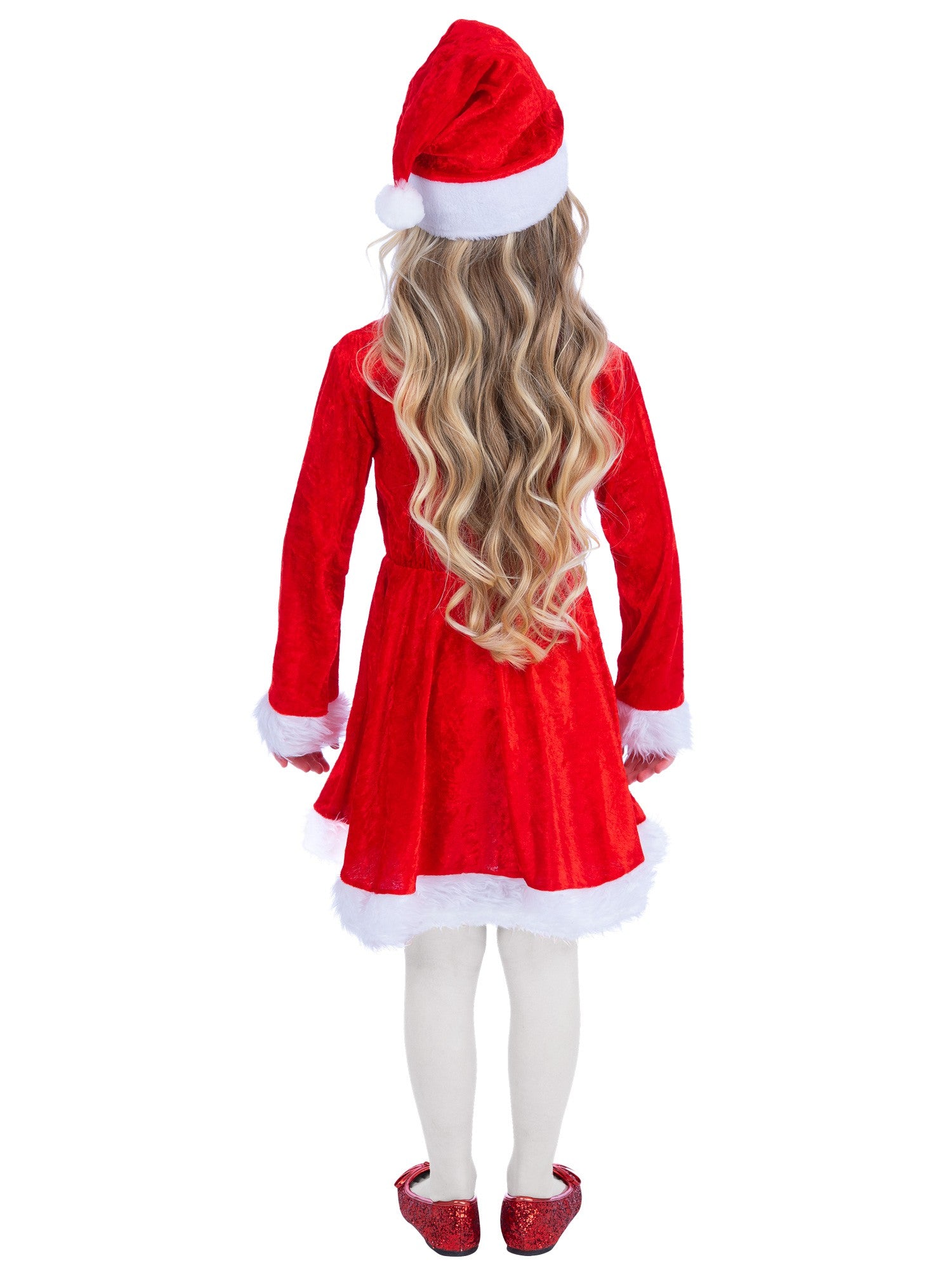 Mini Miss Santa Costume, Red 2