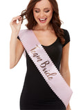 Team Bride Sash, Pink & Gold 1