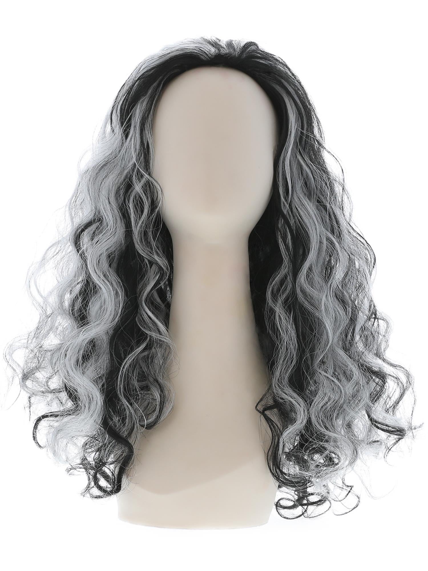 Renaissance Vamp Wig, Black & White 2