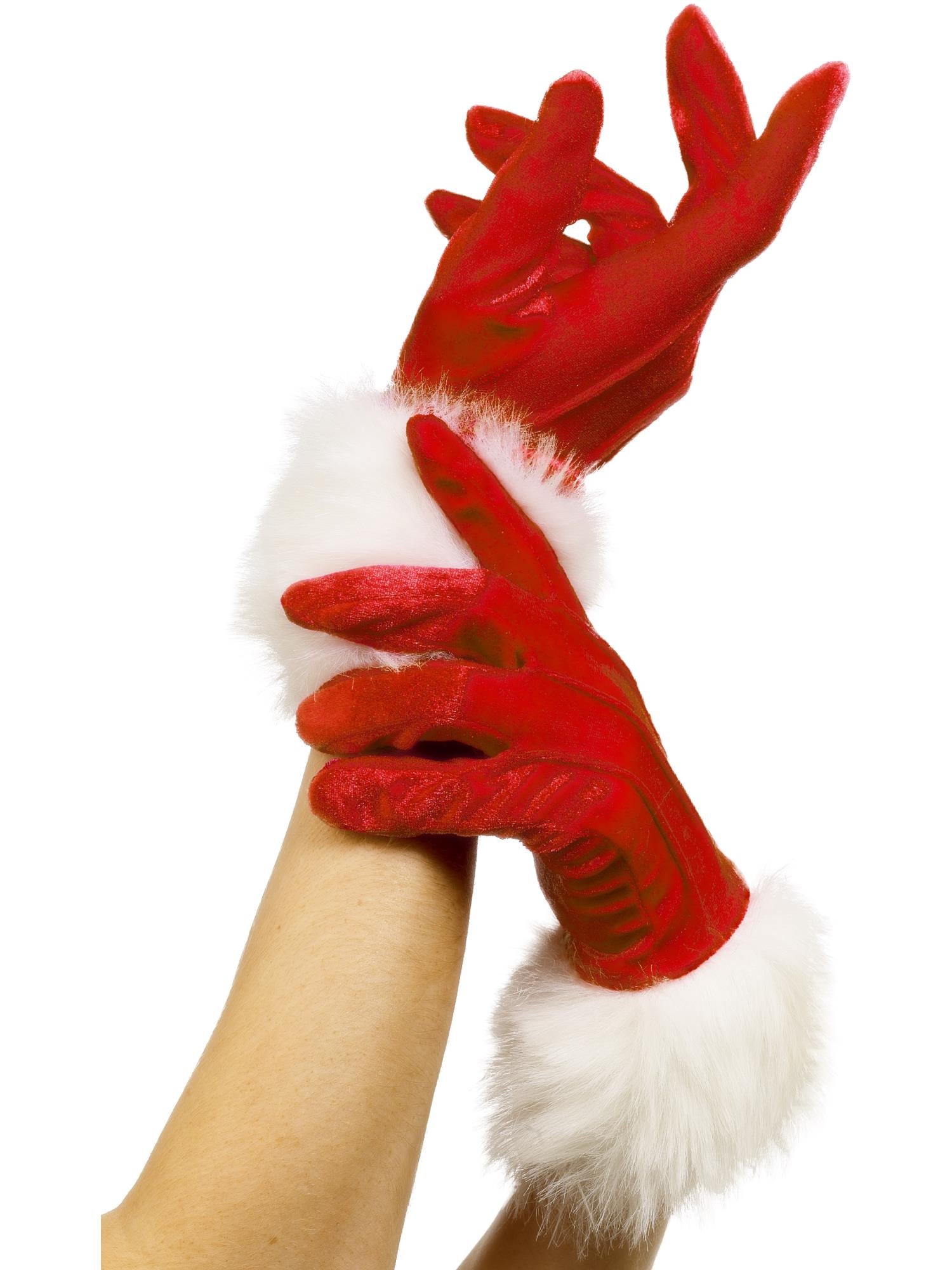 Santa Gloves, Red 1