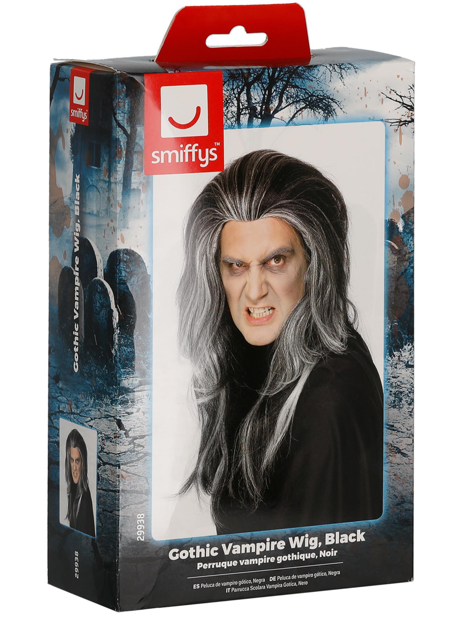 Gothic Vampire Wig, Black 2