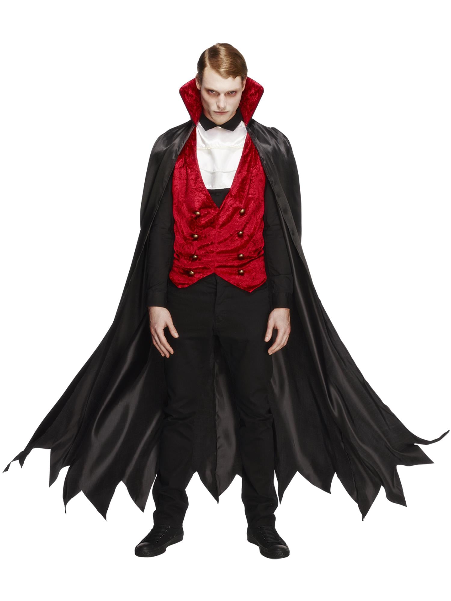 Fever Vampire Costume, Black & Red 1
