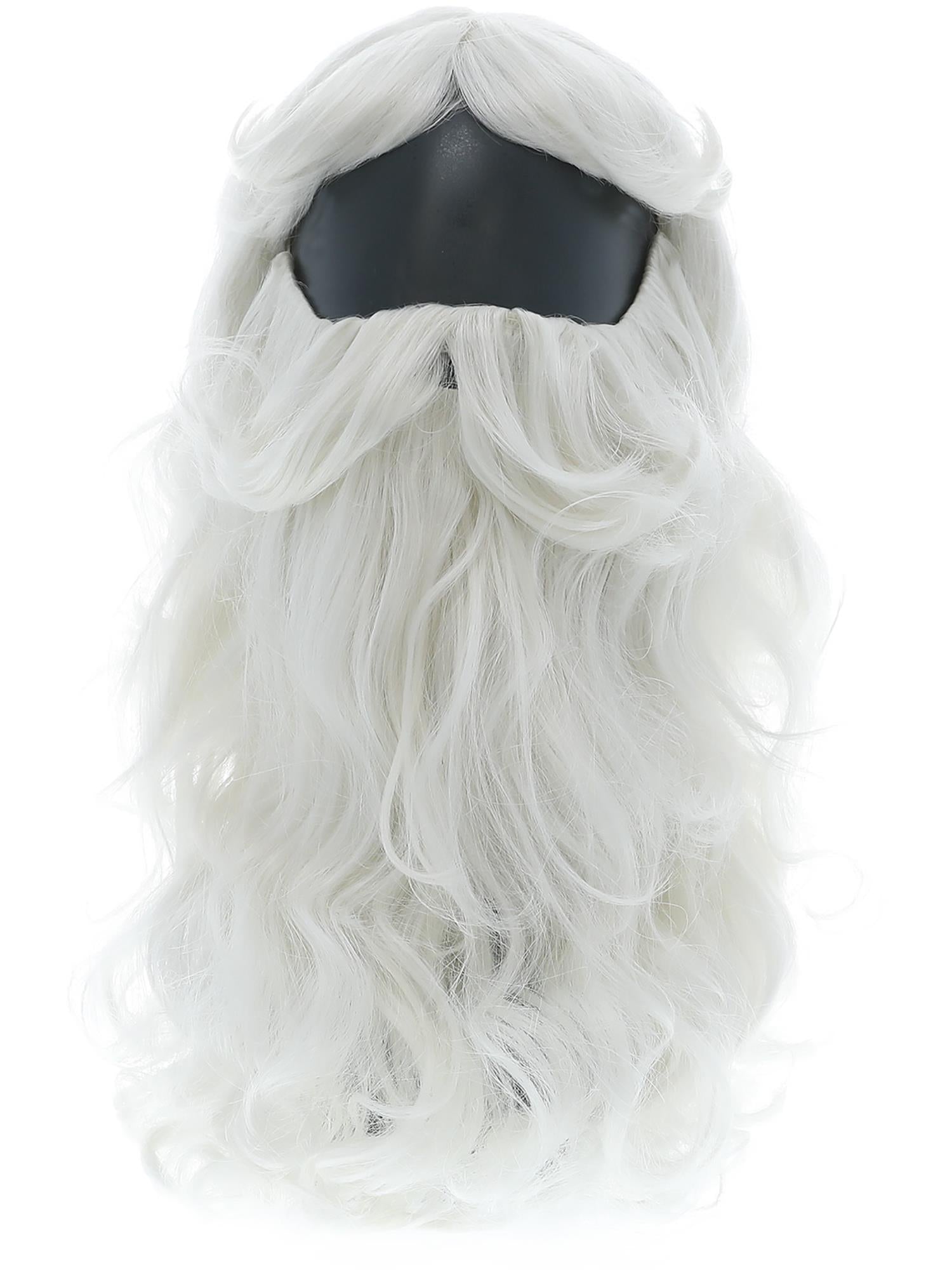 Santa Wig and Beard Set, White 2