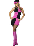 Swinging 60s Costume, Pink & Black 1