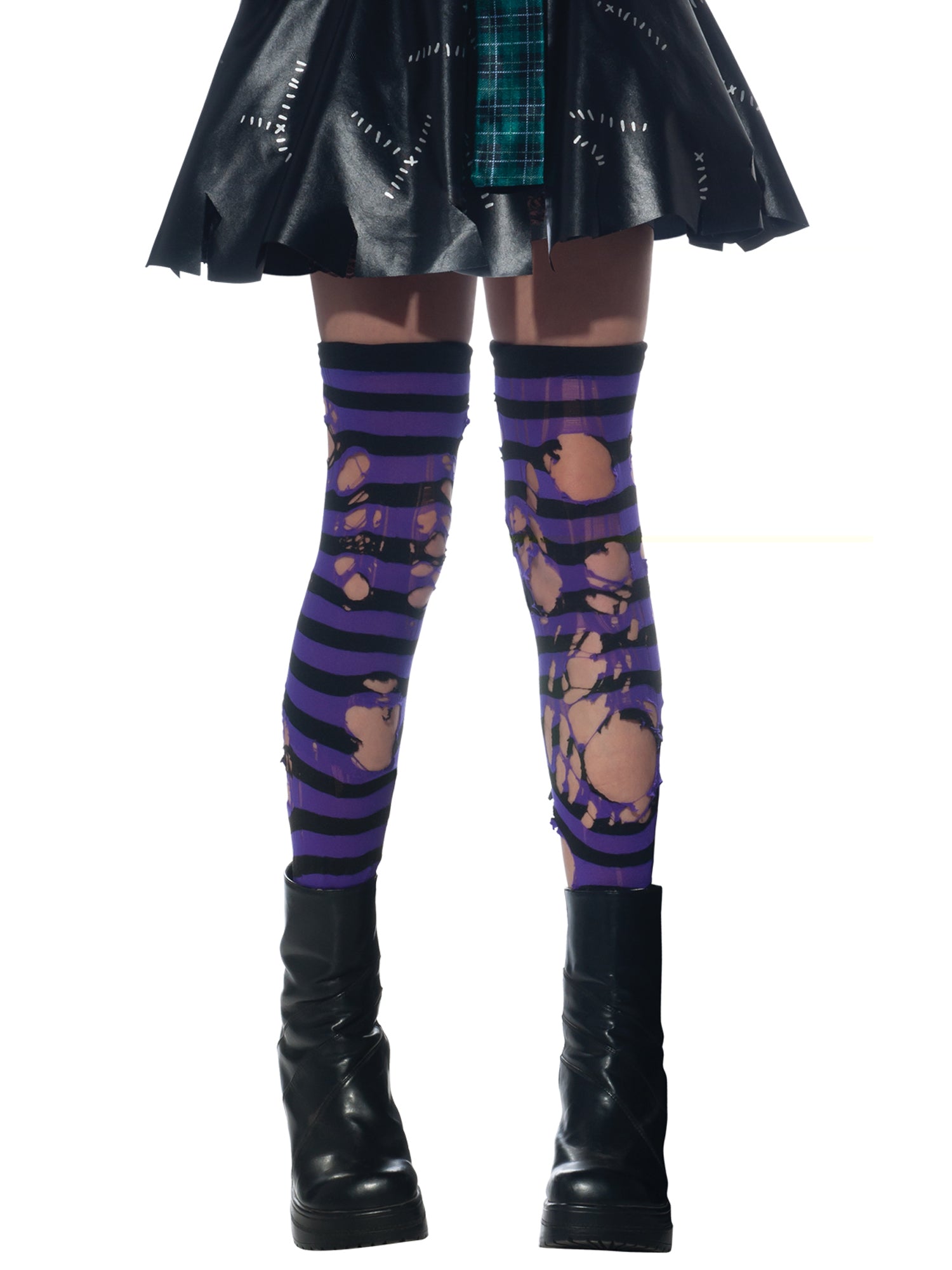 Purple Striped Tights 1