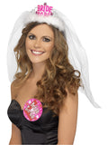 Bride to Be Tiara with Veil, White 1