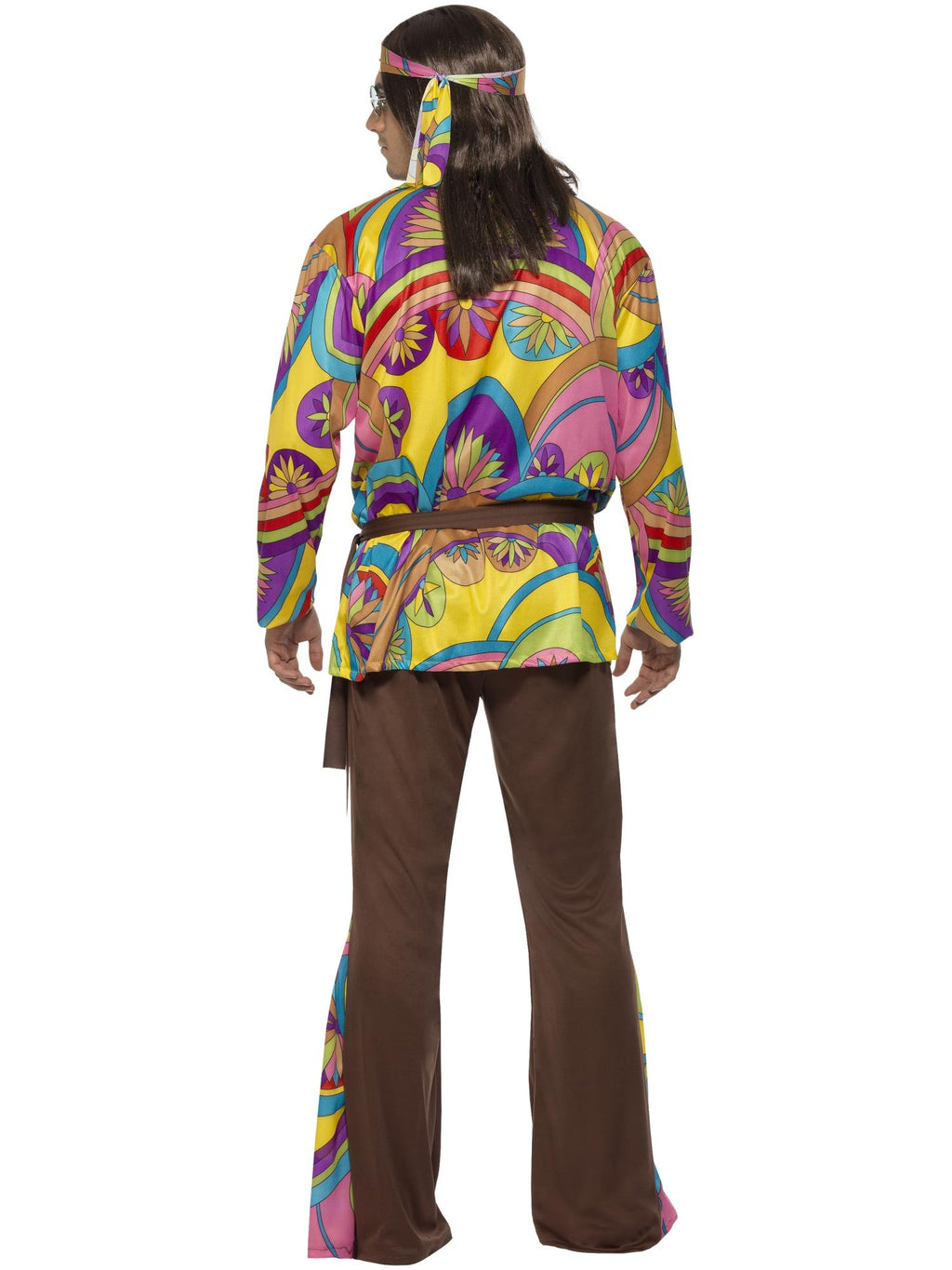 Psychedelic Hippie Man Costume, Multi-Coloured 2