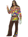 Psychedelic Hippie Man Costume, Multi-Coloured 1