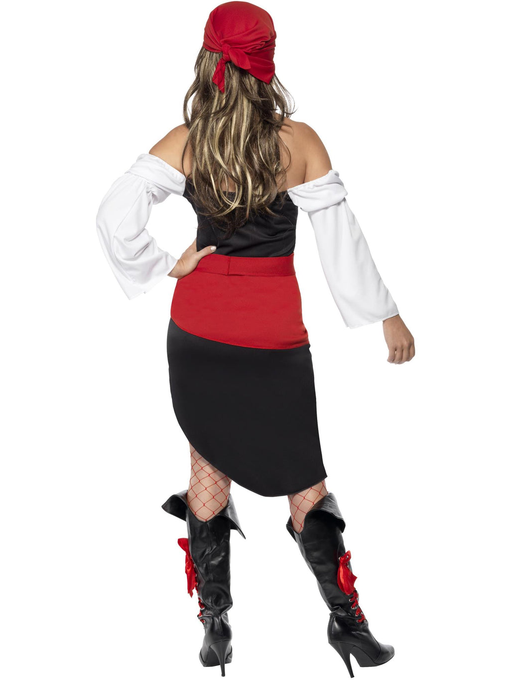 Sassy Pirate Wench Costume with Skirt, Black 2