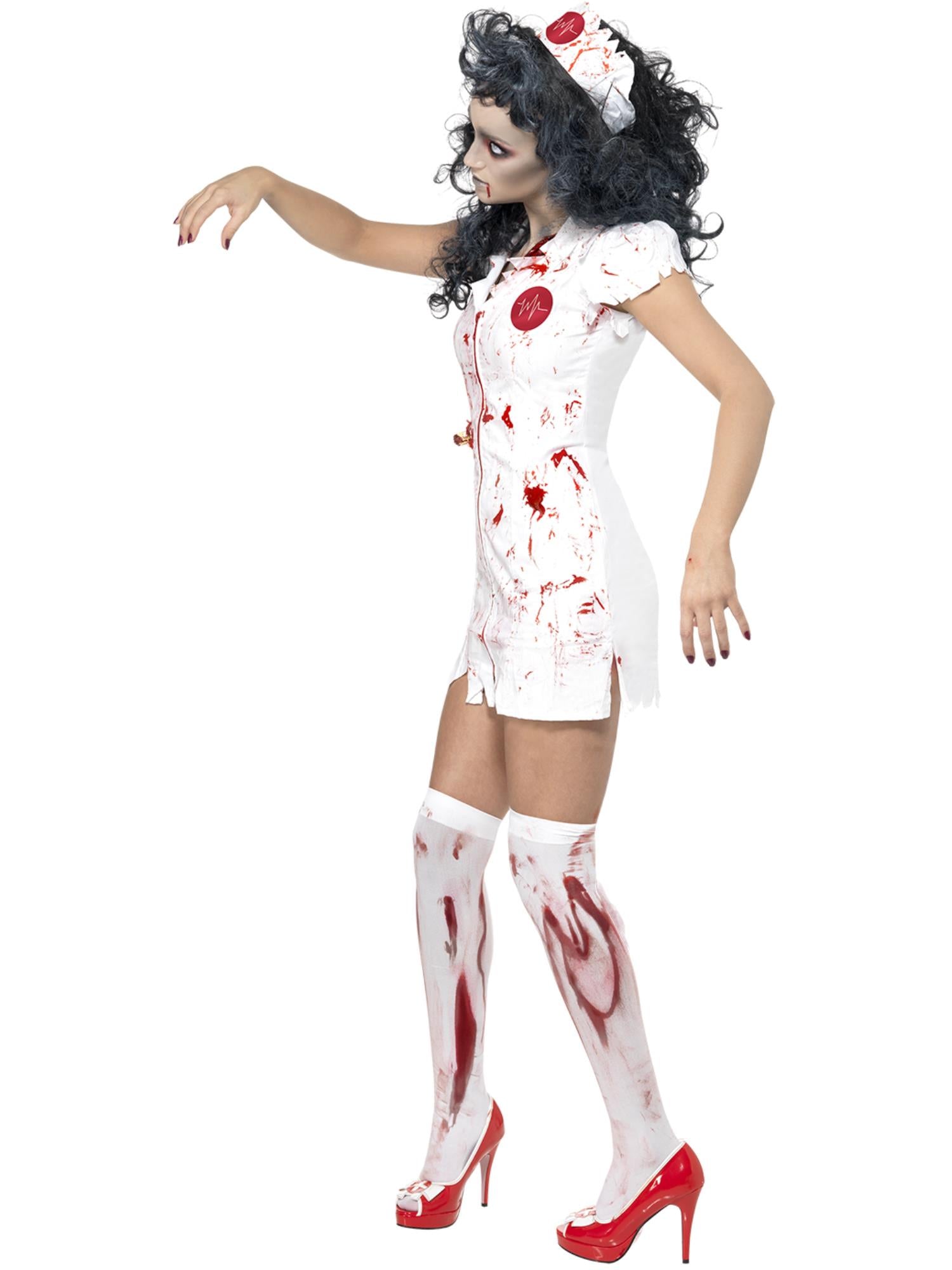 Zombie Nurse Costume, White 3