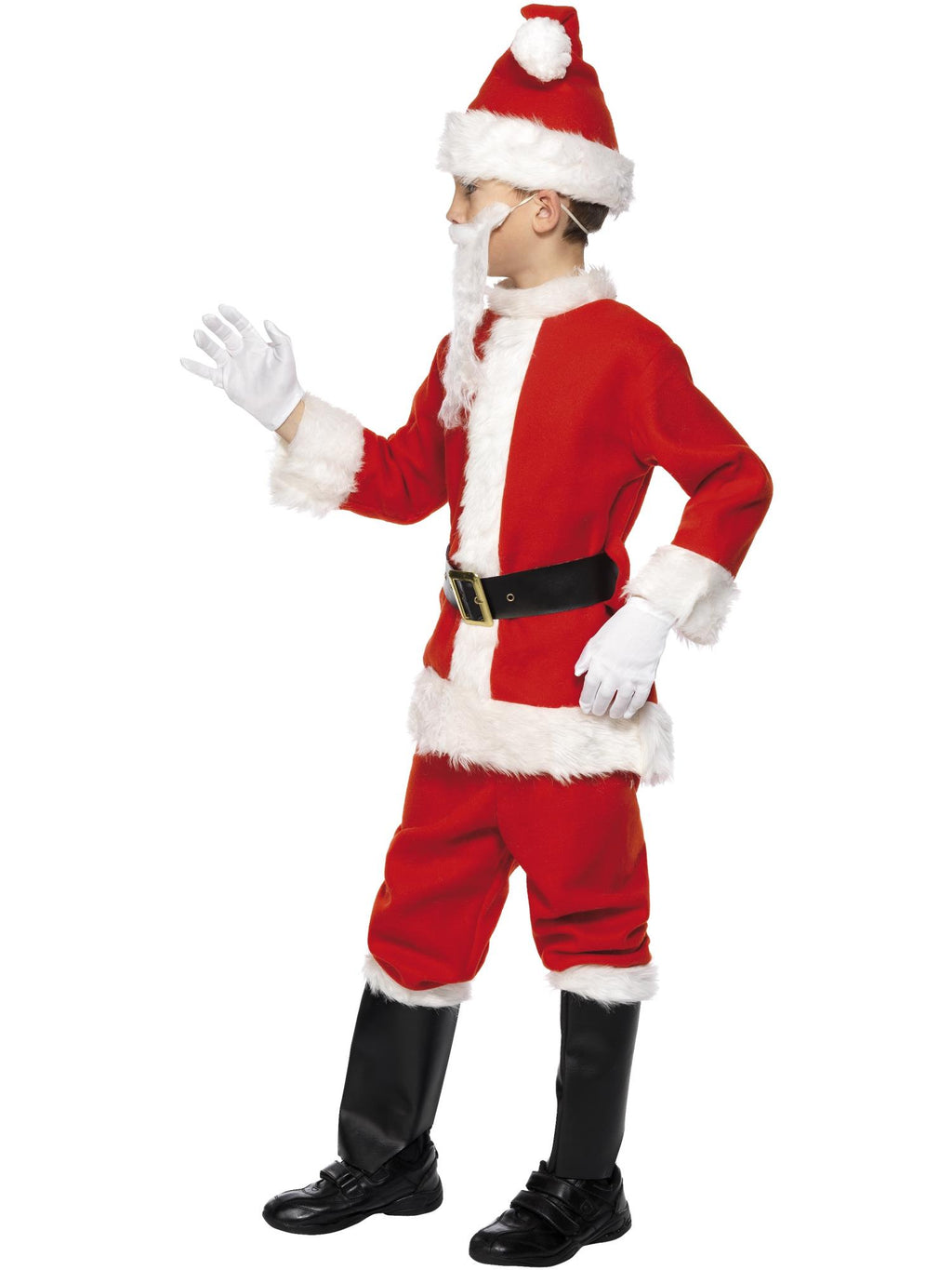 Deluxe Santa Costume & Beard, Red 3