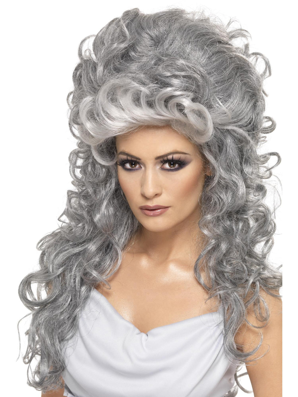 Medeia Witch Beehive Wig, Grey 1