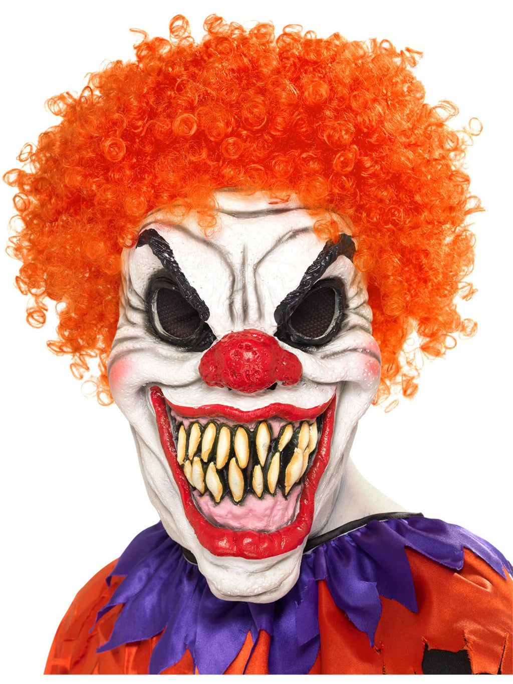 Scary Clown Mask, White & Red 1