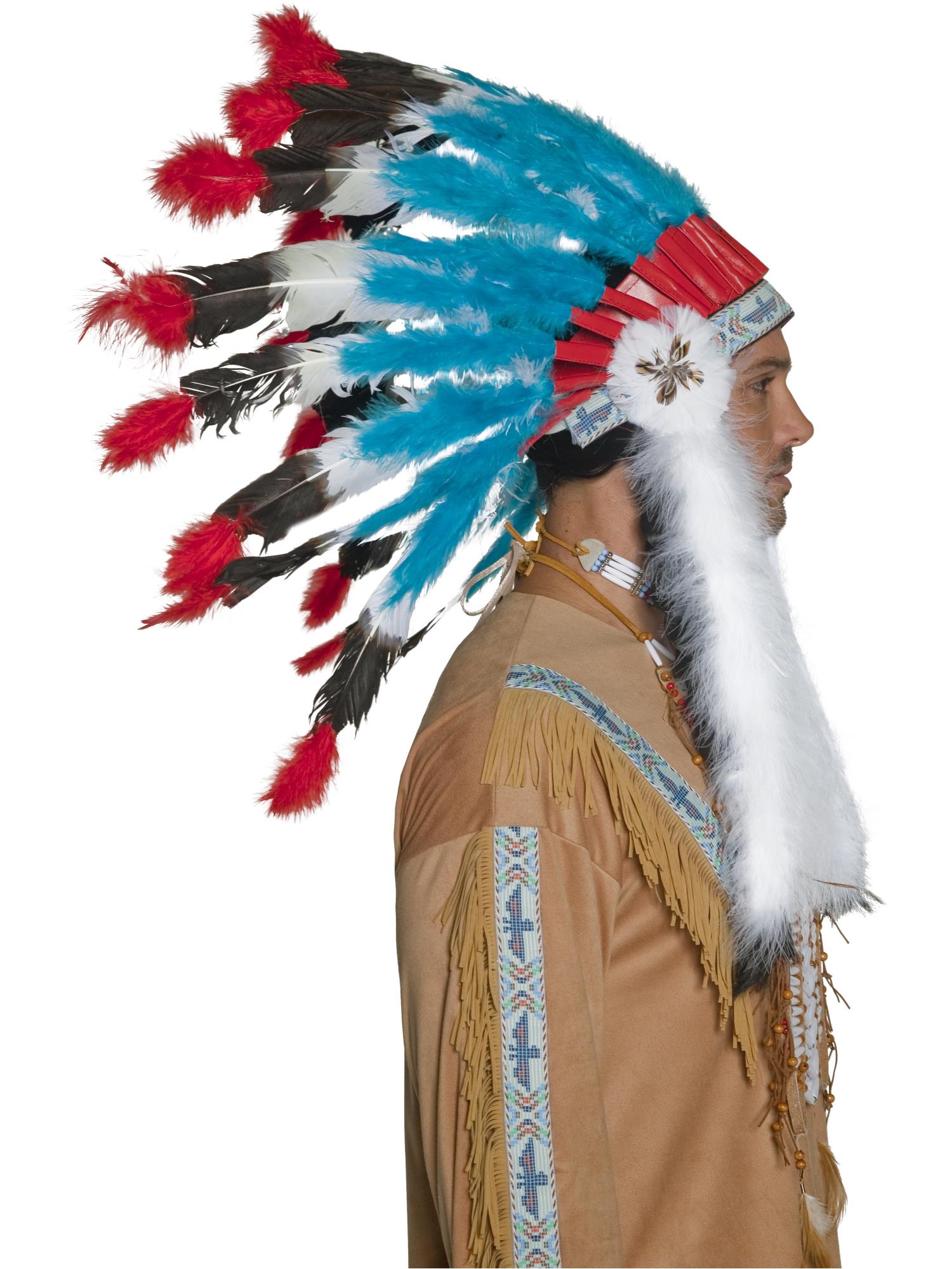 Native American Inspired Headdress, Blue 3
