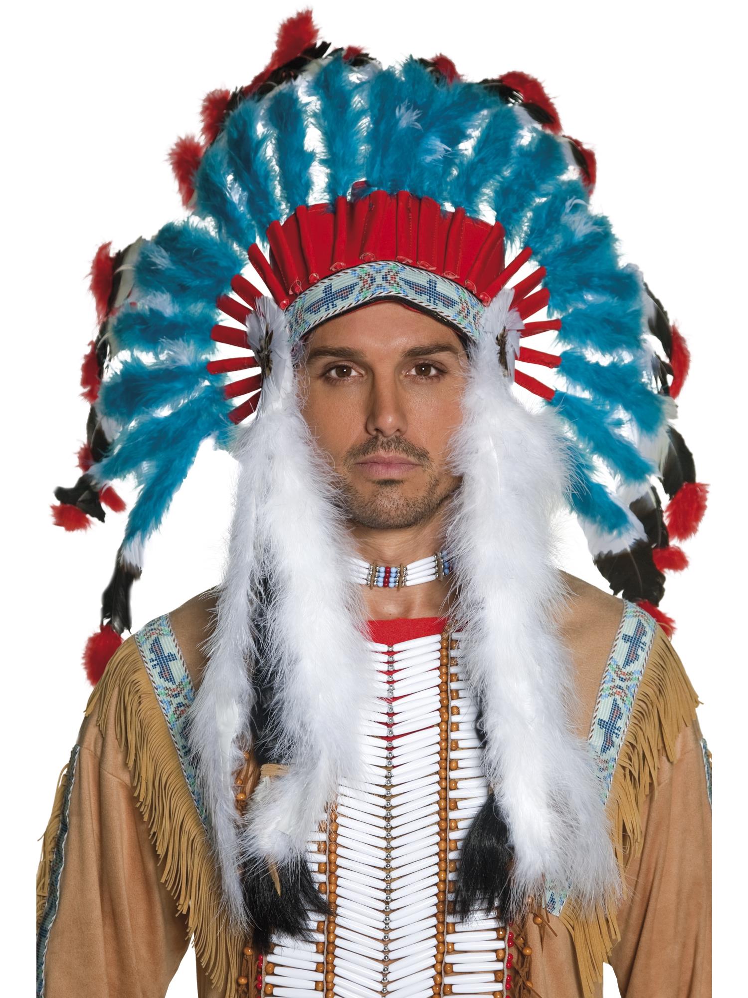 Native American Inspired Headdress, Blue 1