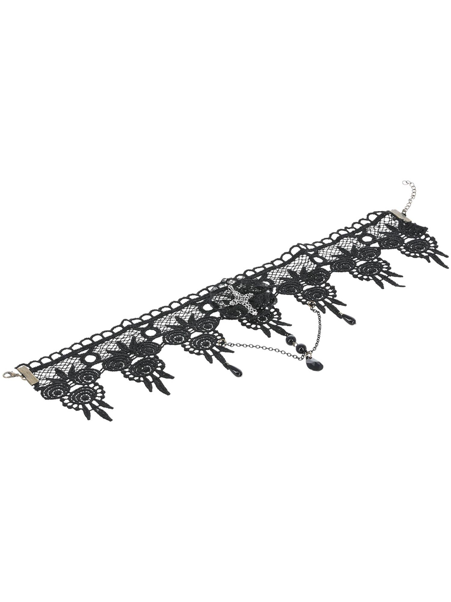 Gothic Lace Choker, Black 3