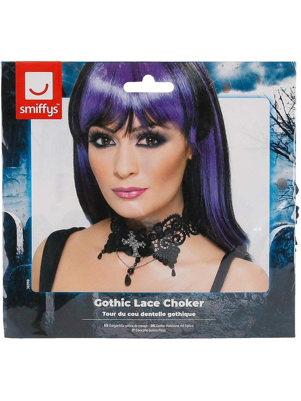 Gothic Lace Choker, Black 2
