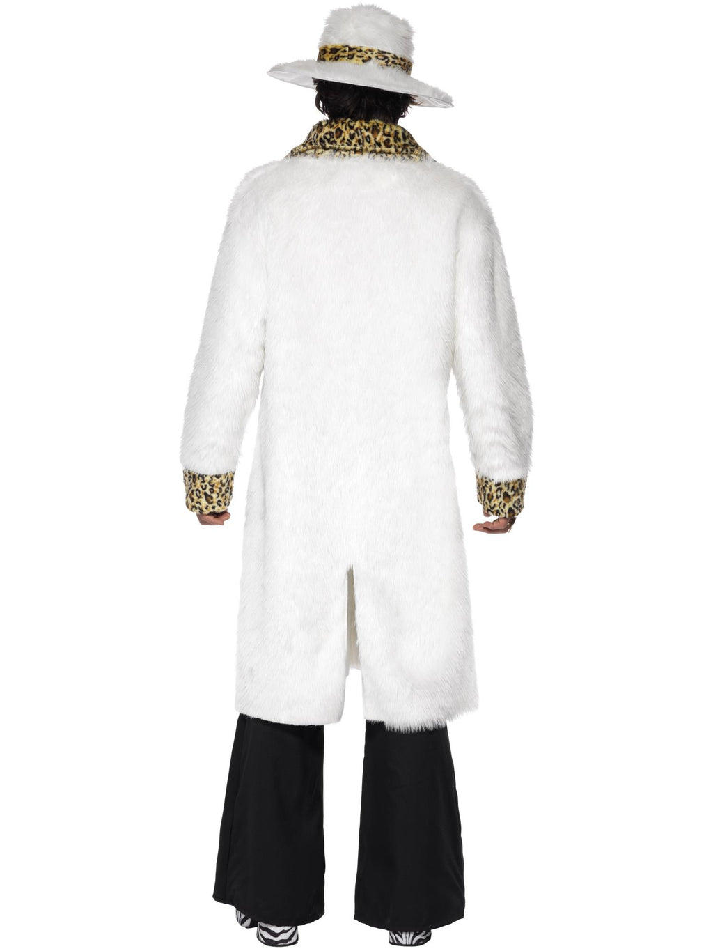 Pimp Costume, White and Leopard Skin, White 2