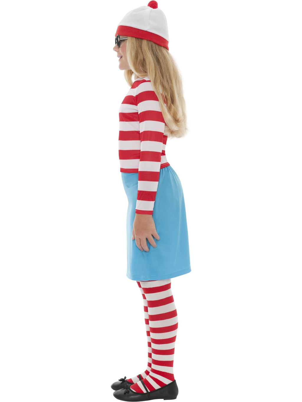 Where's Wally? Wenda Child Costume, Red & White 3